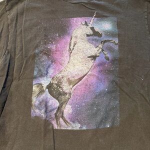 Unicorn Galaxy Graphic T-Shirt Black XL Delta Pro Weight